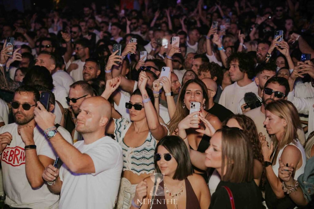 The crowd at NEPENTHE 3 Years, Lycabettus Theatre